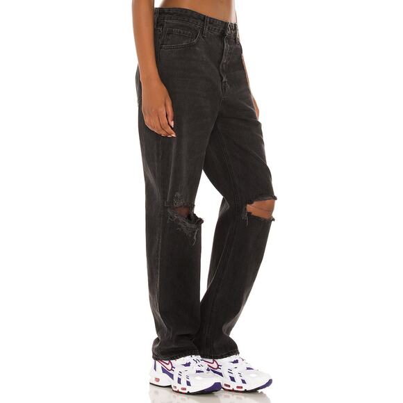 GRLFRND Amanda Mid Rise Loose Boyfriend in Black SOLD OUT Retail $225 27 - Picture 9 of 11